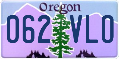 OR license plate 062VLO