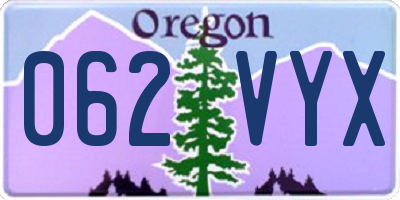 OR license plate 062VYX