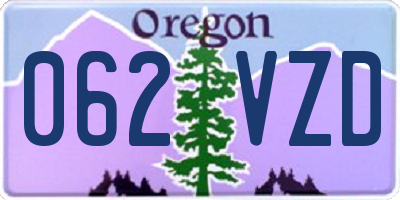 OR license plate 062VZD