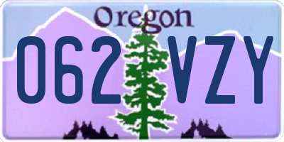 OR license plate 062VZY
