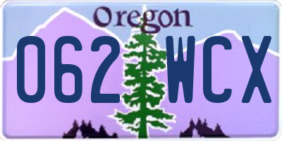OR license plate 062WCX