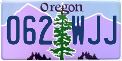OR license plate 062WJJ