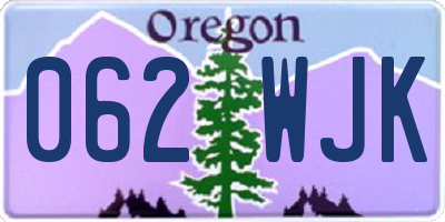 OR license plate 062WJK