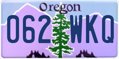 OR license plate 062WKQ