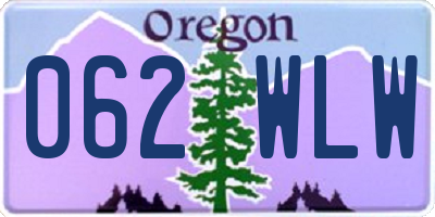 OR license plate 062WLW
