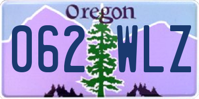 OR license plate 062WLZ