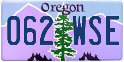 OR license plate 062WSE