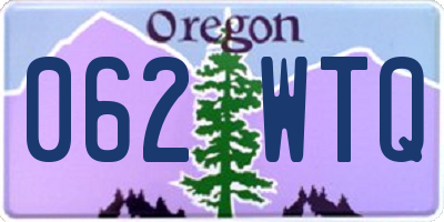 OR license plate 062WTQ