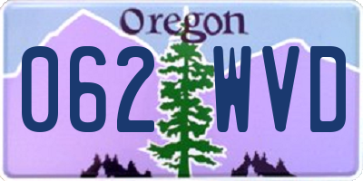OR license plate 062WVD