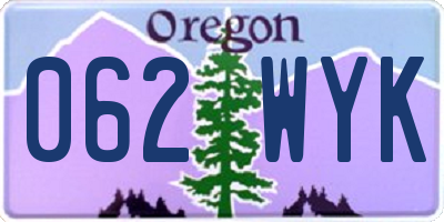 OR license plate 062WYK