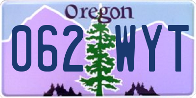 OR license plate 062WYT