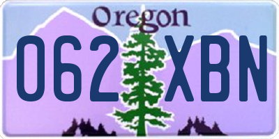 OR license plate 062XBN