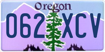 OR license plate 062XCV