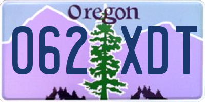 OR license plate 062XDT