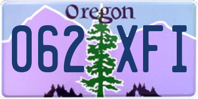 OR license plate 062XFI
