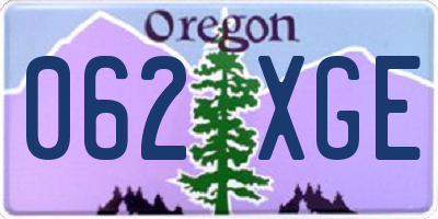 OR license plate 062XGE