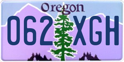 OR license plate 062XGH