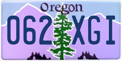 OR license plate 062XGI