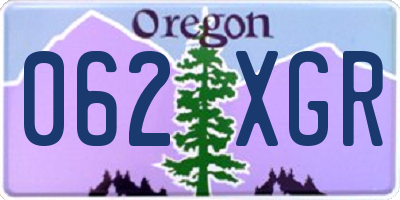 OR license plate 062XGR