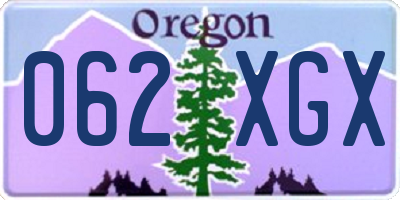 OR license plate 062XGX