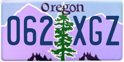 OR license plate 062XGZ