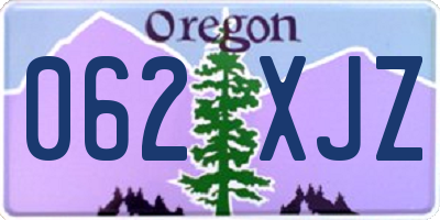 OR license plate 062XJZ