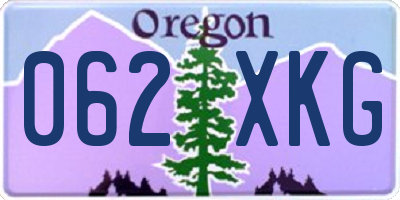 OR license plate 062XKG