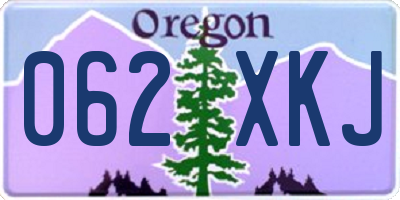 OR license plate 062XKJ
