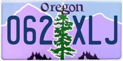 OR license plate 062XLJ