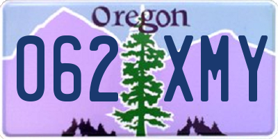OR license plate 062XMY