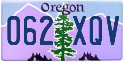 OR license plate 062XQV