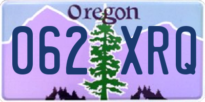 OR license plate 062XRQ