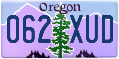 OR license plate 062XUD