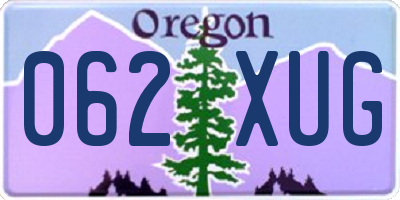 OR license plate 062XUG
