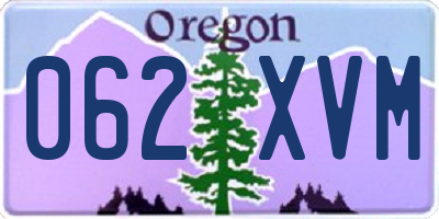 OR license plate 062XVM