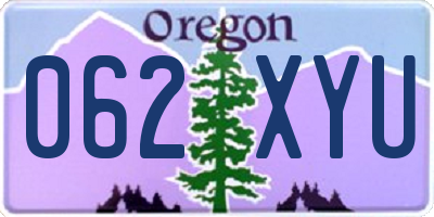 OR license plate 062XYU