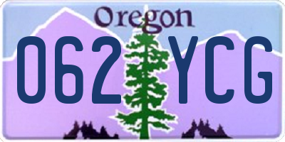OR license plate 062YCG