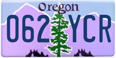 OR license plate 062YCR