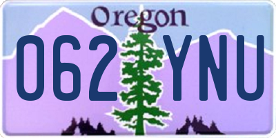 OR license plate 062YNU