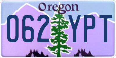 OR license plate 062YPT