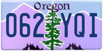 OR license plate 062YQI