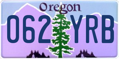 OR license plate 062YRB
