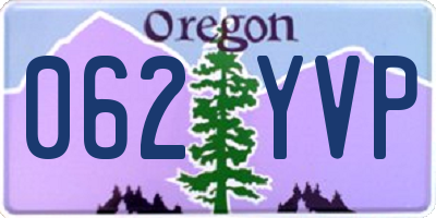 OR license plate 062YVP
