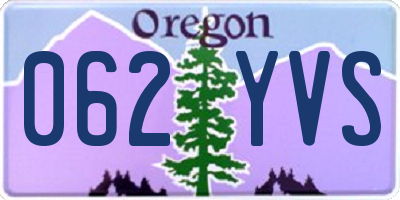 OR license plate 062YVS