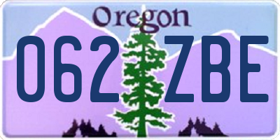OR license plate 062ZBE