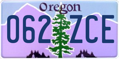 OR license plate 062ZCE