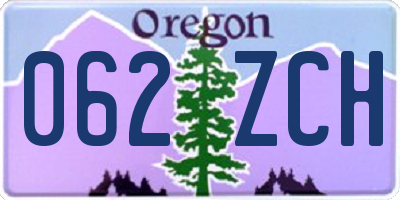 OR license plate 062ZCH