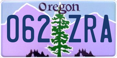 OR license plate 062ZRA