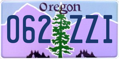 OR license plate 062ZZI
