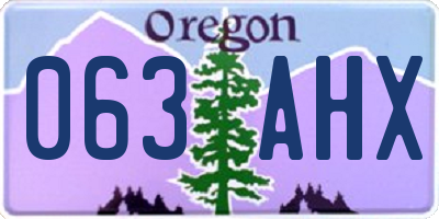 OR license plate 063AHX